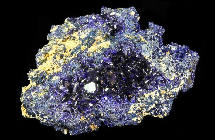 Sparkling Azurite Crystal Cluster - Laos #69719